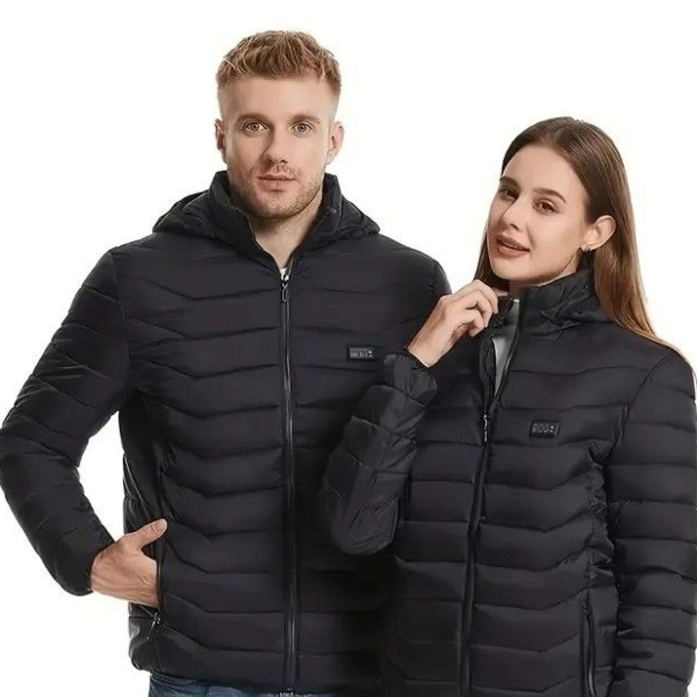 Unisex Heated Jacket Smart USB Electric Warm Winter Jacket for Men & Women  Long Lasting Heated Coat Ideal Winter Gift